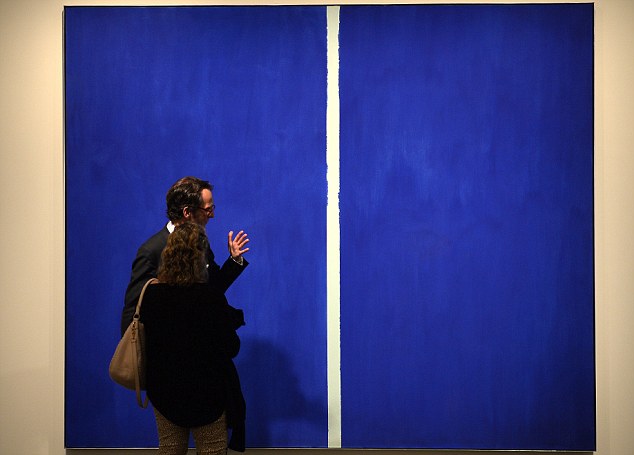 634x455 Newman Abstract Painting Sells For $43m In Ny Daily Mail Online - Blue Painting
