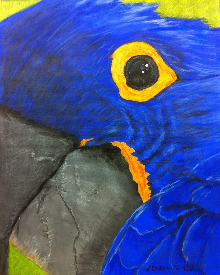 719x900 Blue Parrot Painting By Lisa Baker - Blue Parrot Painting