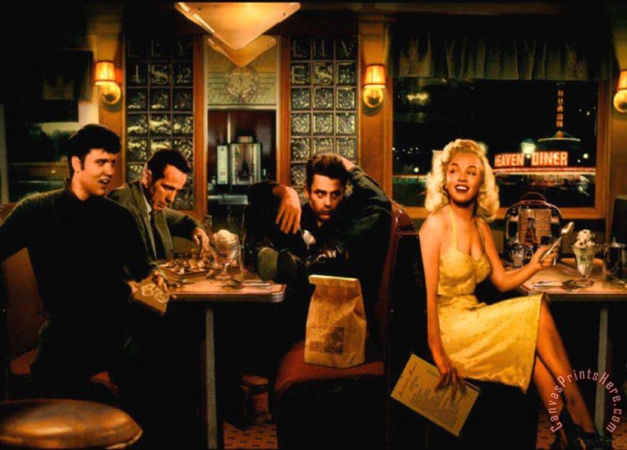 900x646 Chris Consani Blue Plate Special Art Print For Sale - Blue Plate Special Painting