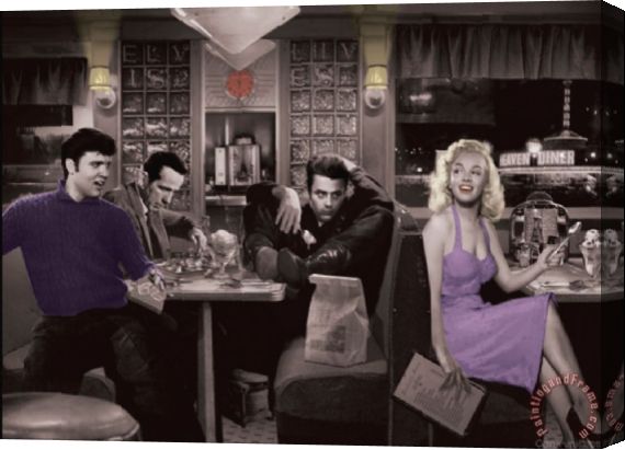 570x411 Chris Consani Blue Plate Special Silver Series Stretched Canvas - Blue Plate Special Painting