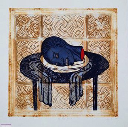 445x441 Artwork By Alison Saar - Blue Plate Special Painting