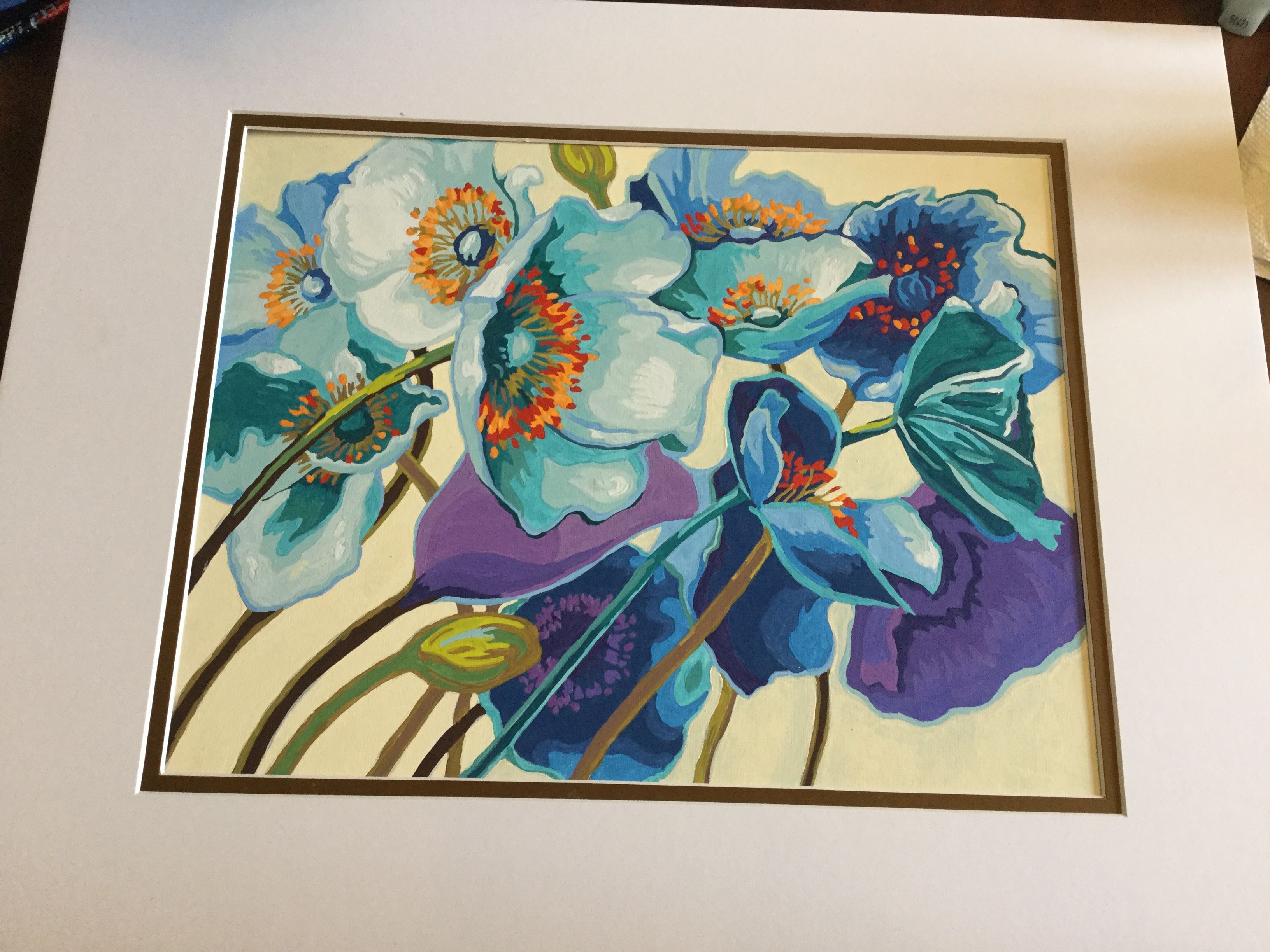 3264x2448 Paint Works, Blue Poppies Painting Working Blue - Blue Poppies Painting