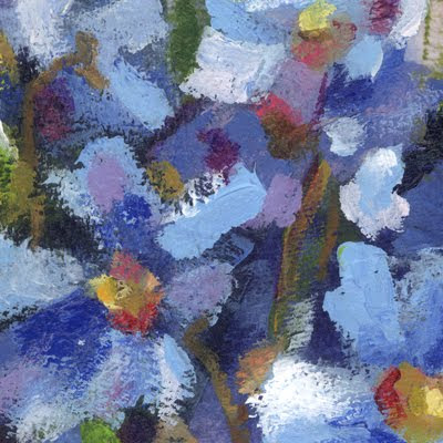 400x400 Painting Colorful Cats Amp Flowers Himalayan Blue Poppies - Blue Poppies Painting