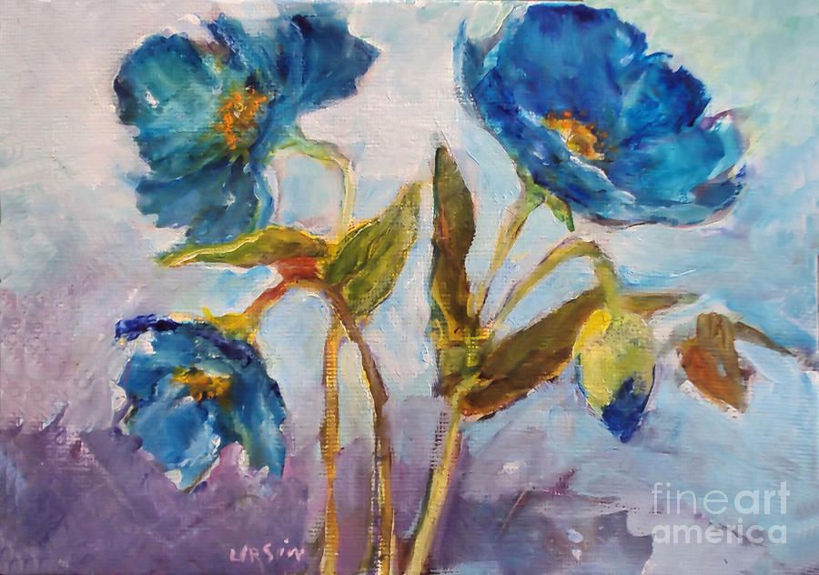 900x632 Images Blue Poppy Blue Poppies Painting The Look - Blue Poppies Painting