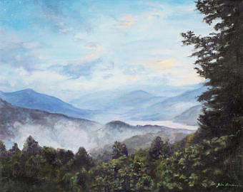 340x270 Blue Ridge Mountains Etsy - Blue Ridge Mountains Painting