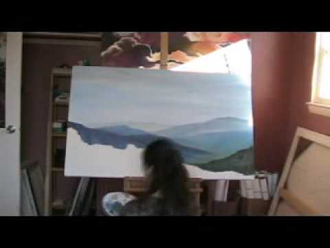 480x360 Cedar Lee Paints The Blue Ridge Mountains - Blue Ridge Mountains Painting