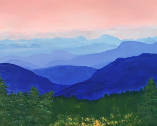 618x494 Our Blue Ridge Mountain Sunset Paint Party, Staunton, Va Iagoarts - Blue Ridge Mountains Painting