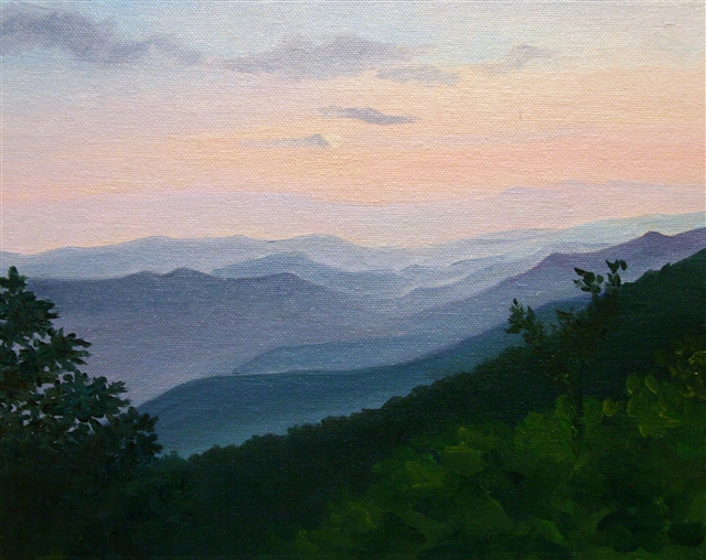 640x508 Sept. 2014 - Blue Ridge Mountains Painting