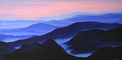 400x198 This Is A Painting Of The Blue Ridge Mountains. Description - Blue Ridge Mountains Painting