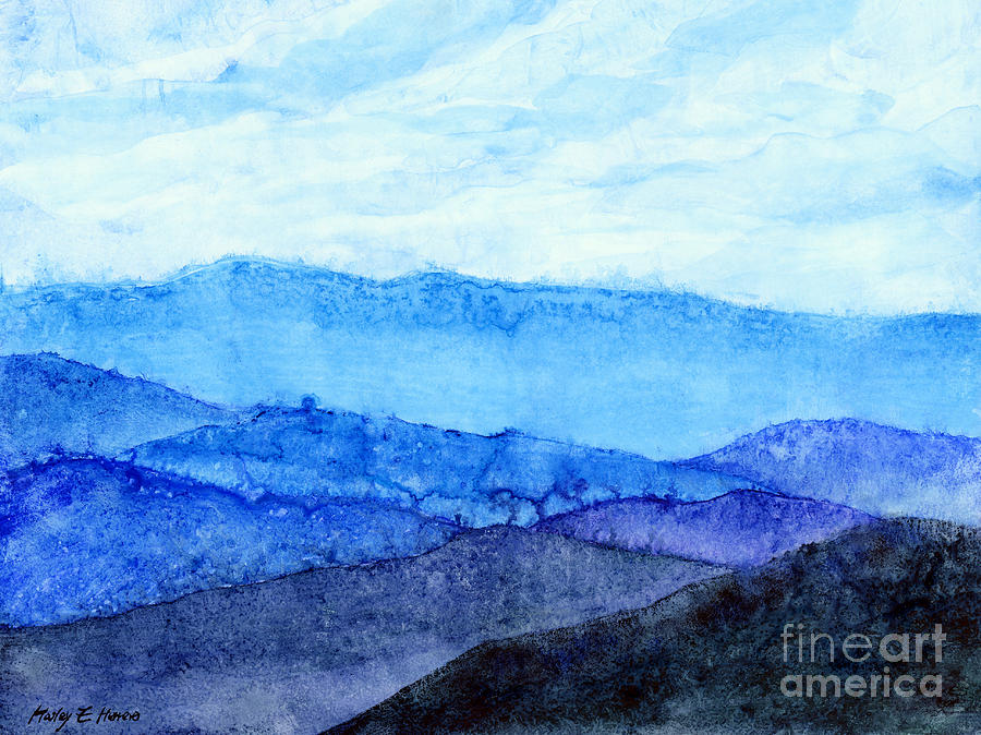 900x674 Blue Ridge Mountains Painting By Hailey E Herrera - Blue Ridge Mountains Painting
