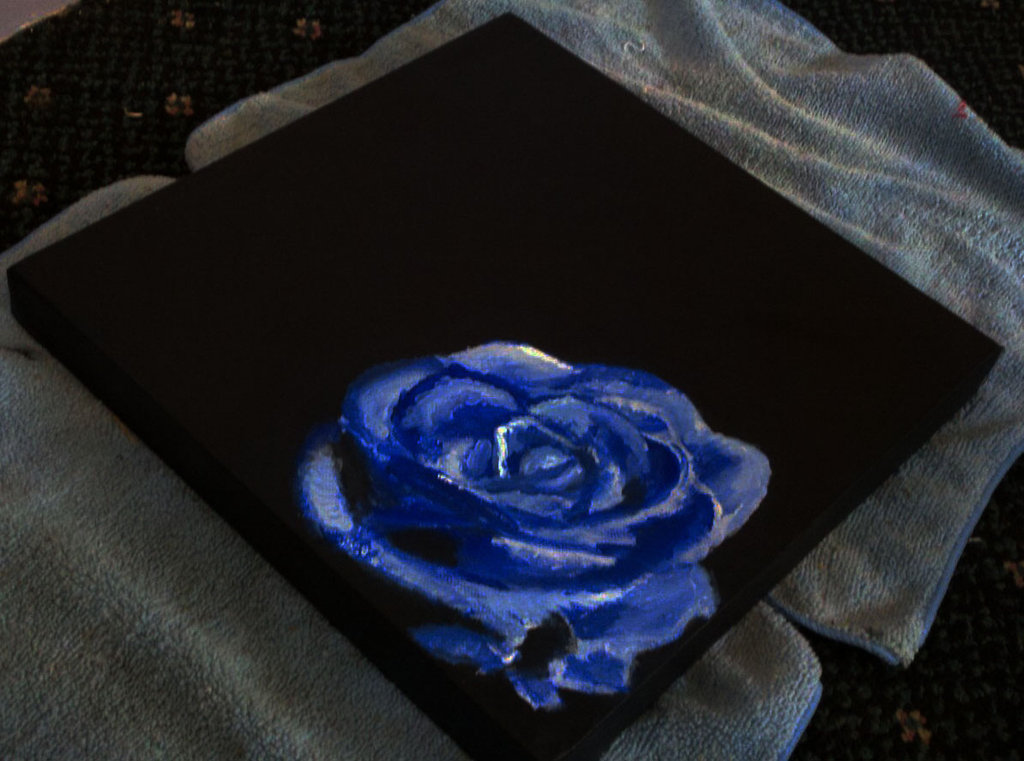 1024x761 Blue Rose Painting Edit By Firebrand408 - Blue Rose Painting