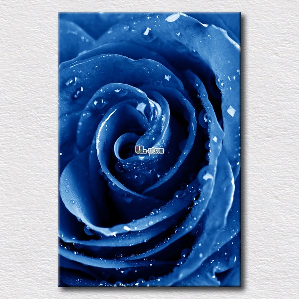 600x600 Blue Rose Painting Oil Picture On The Modern Bedroom Decoration - Blue Rose Painting