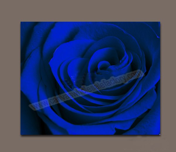 600x519 Canvas Prints Decor Picture Of Blue Rose Large Canvas Art Cheap - Blue Rose Painting