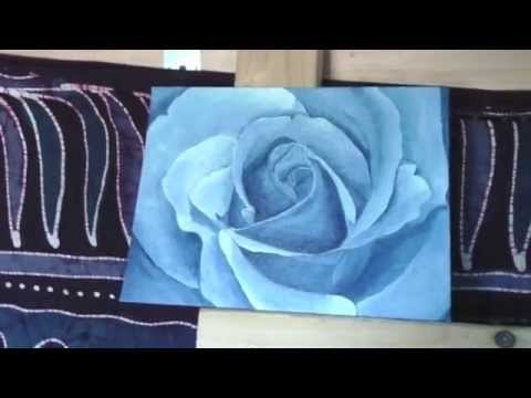 480x360 Blue Rose Painting - Blue Rose Painting