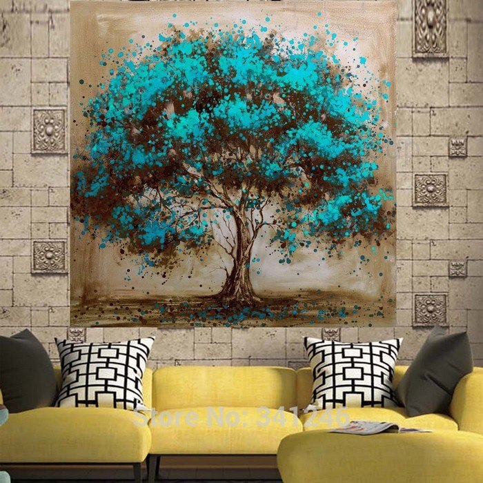 Blue Tree Painting