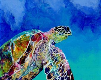 Blue Turtle Painting
