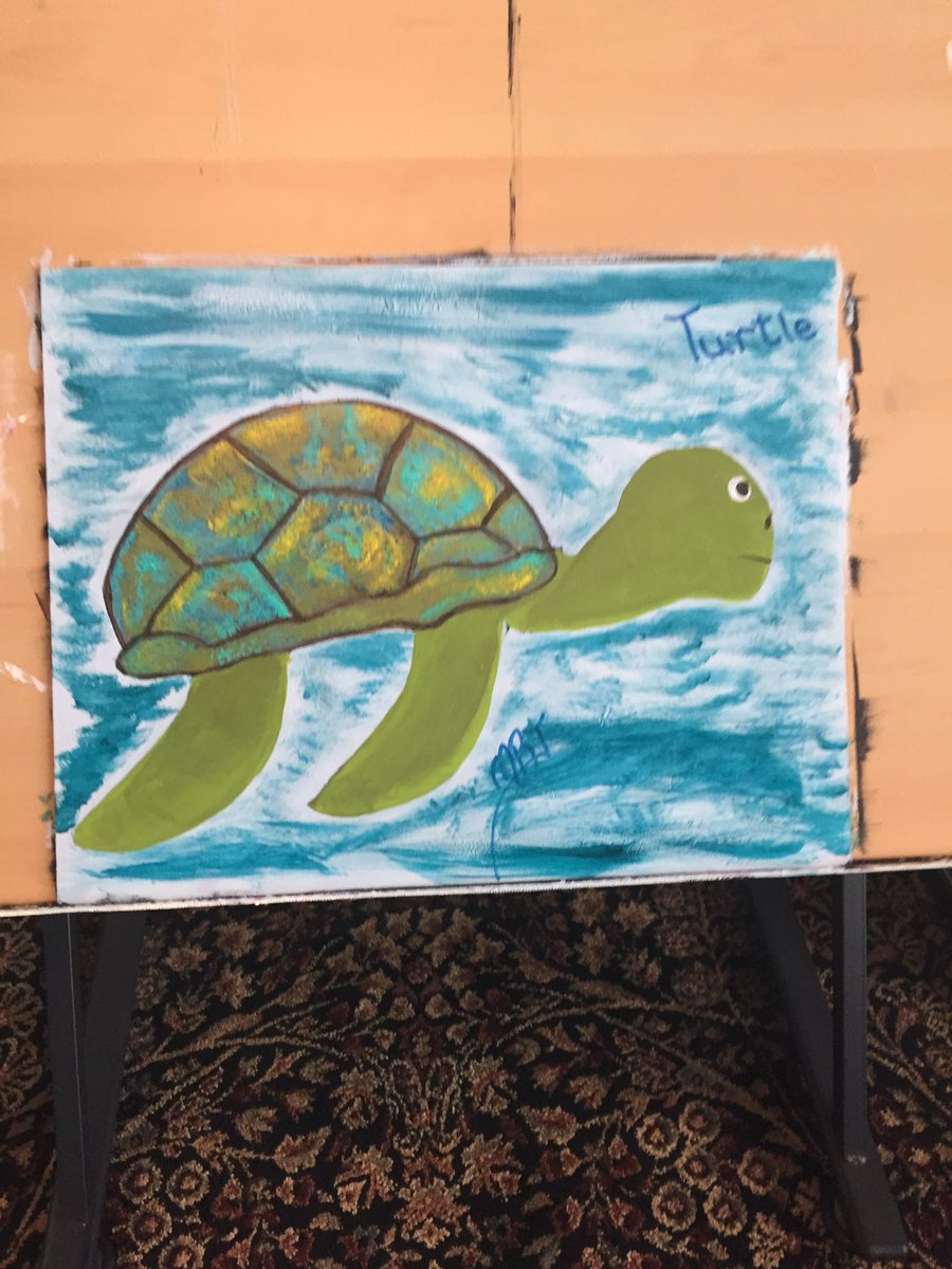 900x1200 Michael G Ryan Jr On Twitter Turtle - Blue Turtle Painting