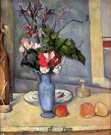 370x448 The Blue Vase Cezanne Painting Reproduction 635 Topofart - Blue Vase Painting