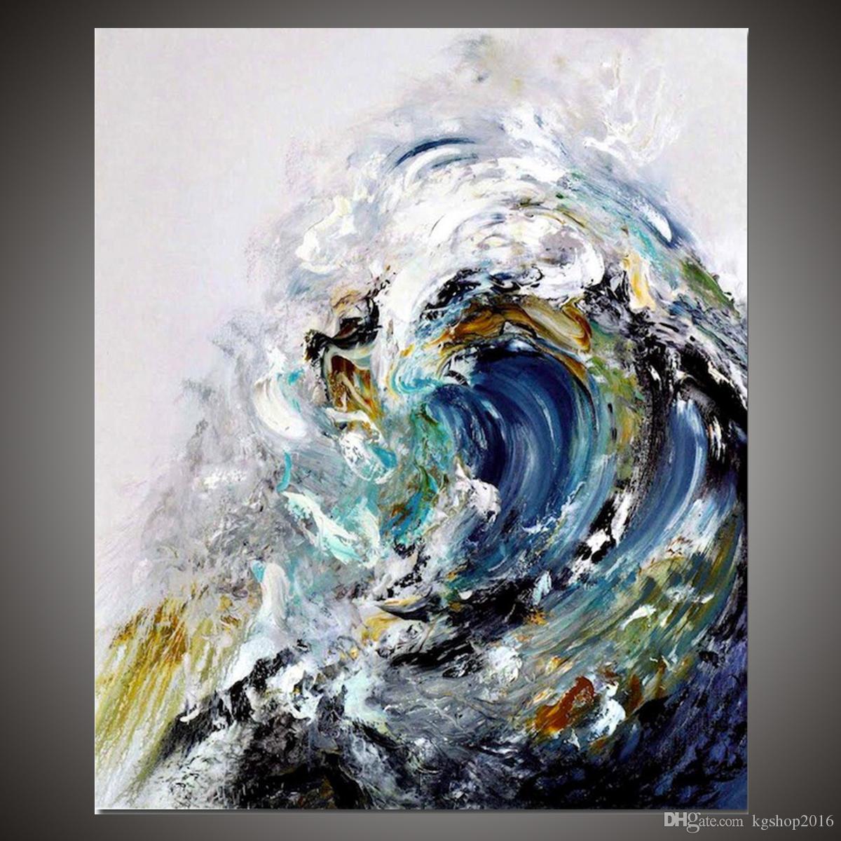 Blue Wave Painting at PaintingValley.com | Explore collection of Blue ...