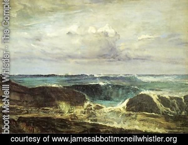 600x464 James Abbott Mcneill Whistler - Blue Wave Painting