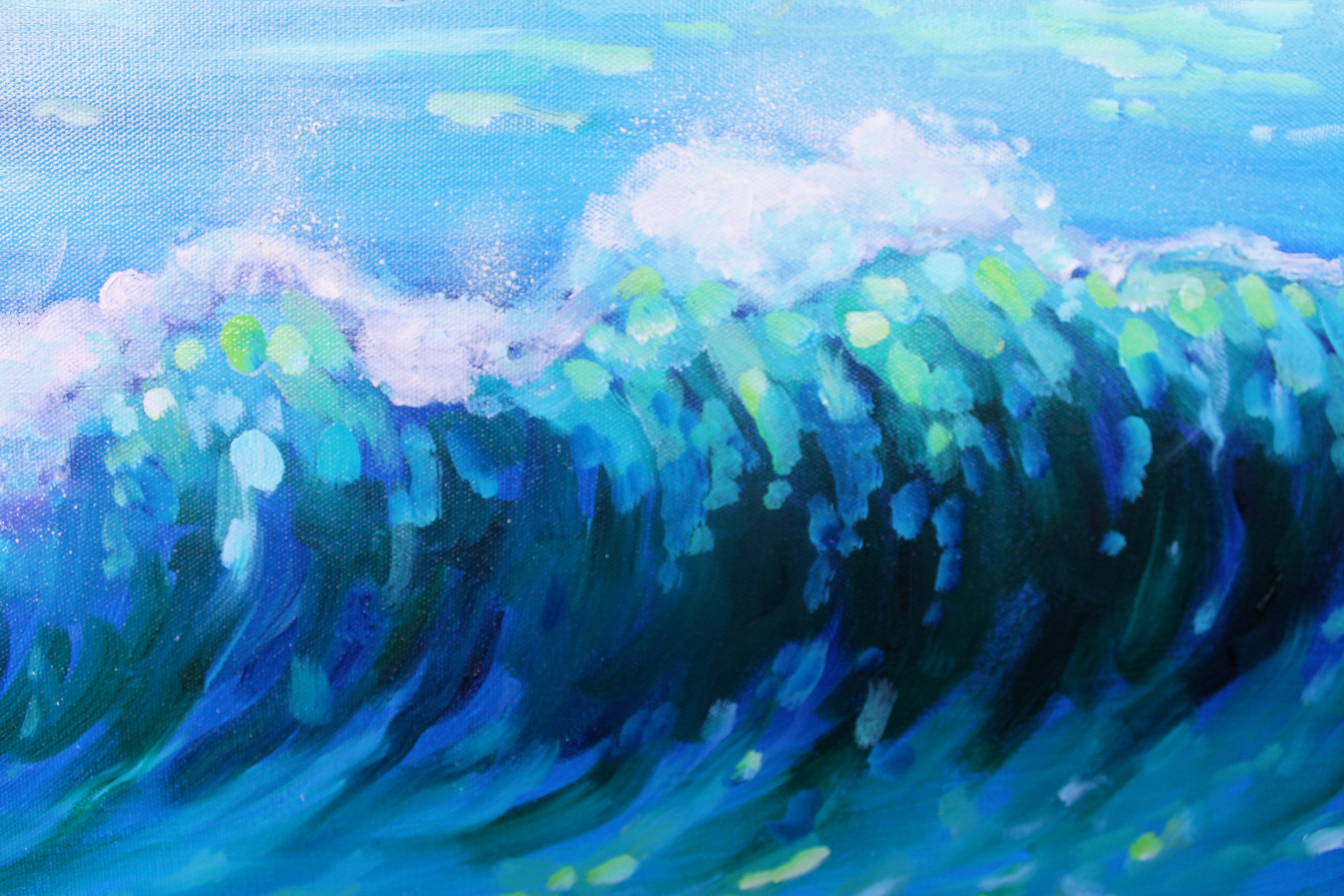 4752x3168 Ocean View Art Blue Waves Art Studio - Blue Wave Painting