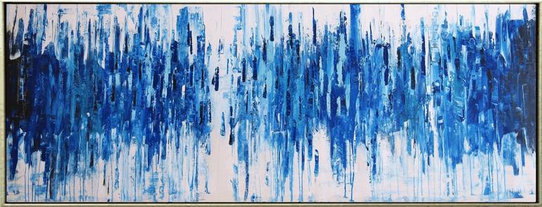 770x294 Saatchi Art Blue Wave Painting By Jolina Anthony - Blue Wave Painting