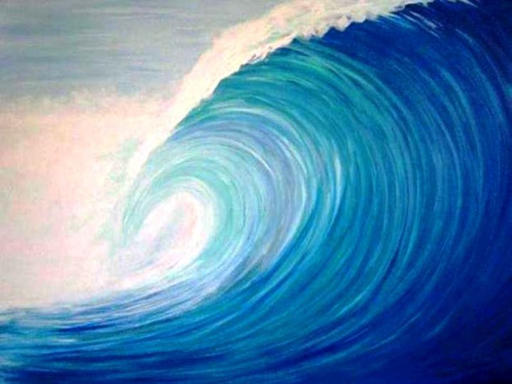 720x541 Super Power Autobiography - Blue Wave Painting