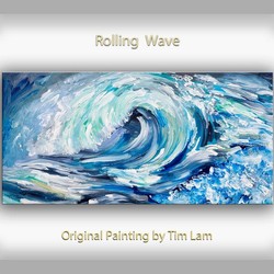 250x250 Blue Wave Paintings - Blue Wave Painting