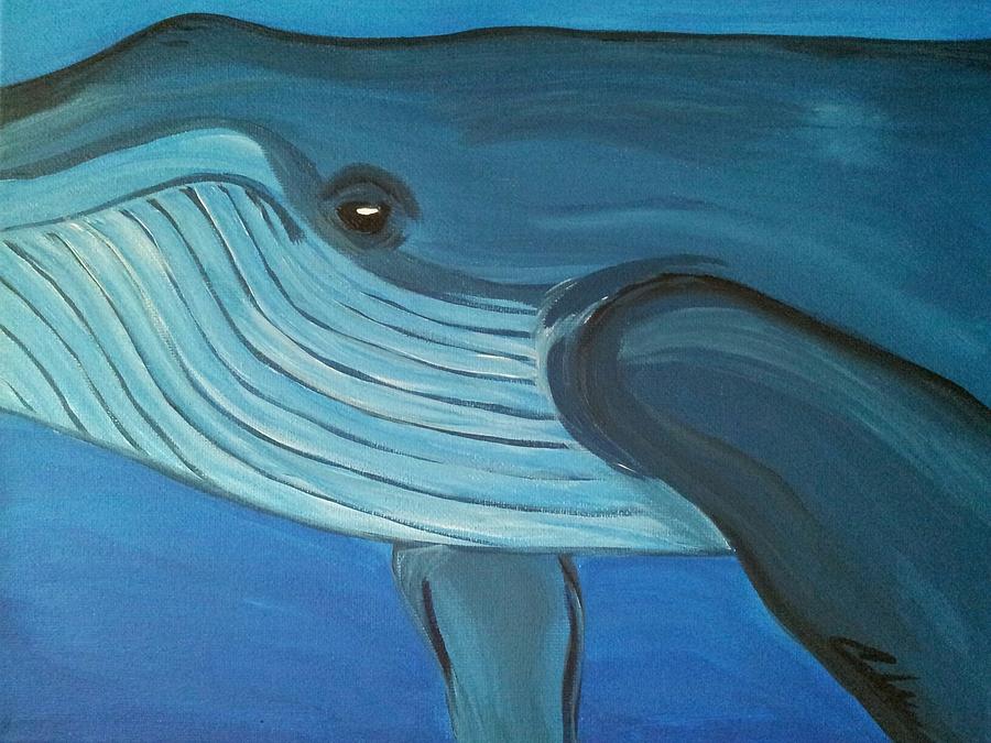 900x675 Blue Whale Painting By Carlos Alvarado - Blue Whale Painting