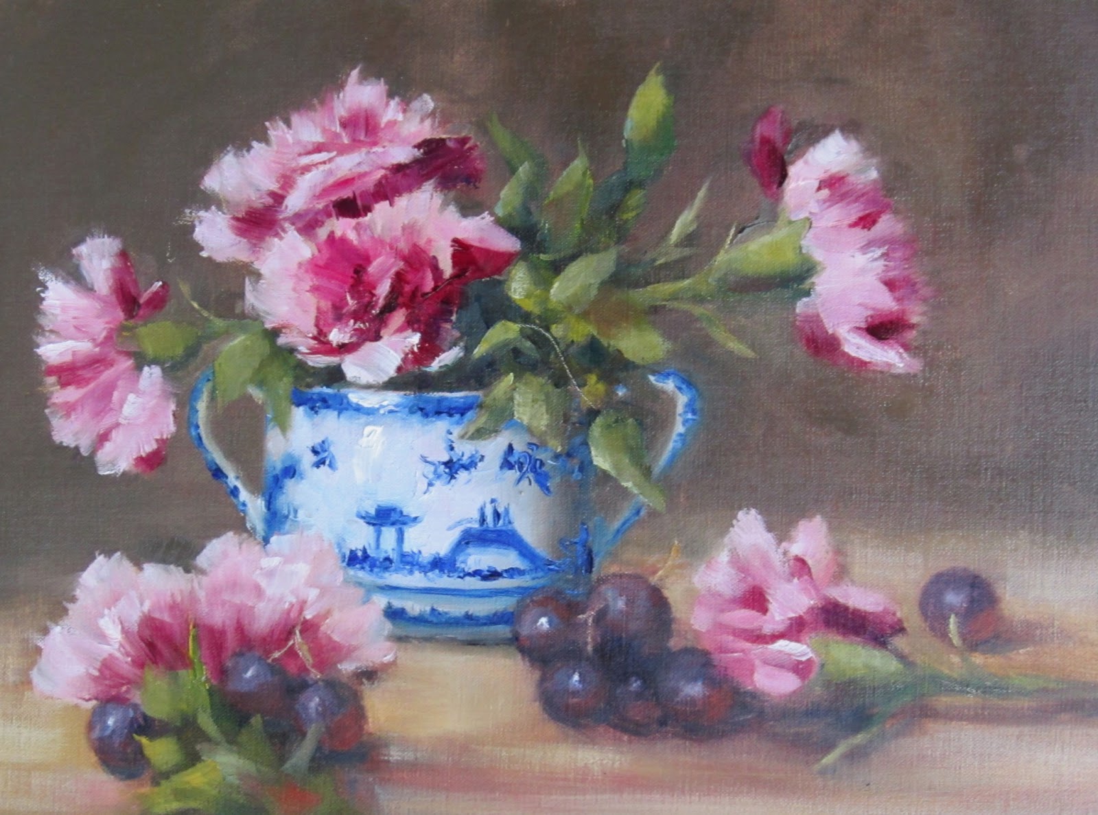 1600x1187 Pat Fiorello - Blue Willow Painting