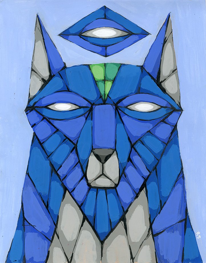 722x920 Blue Wolf 16x20 Framed Painting Ric Stultz Shop - Blue Wolf Painting