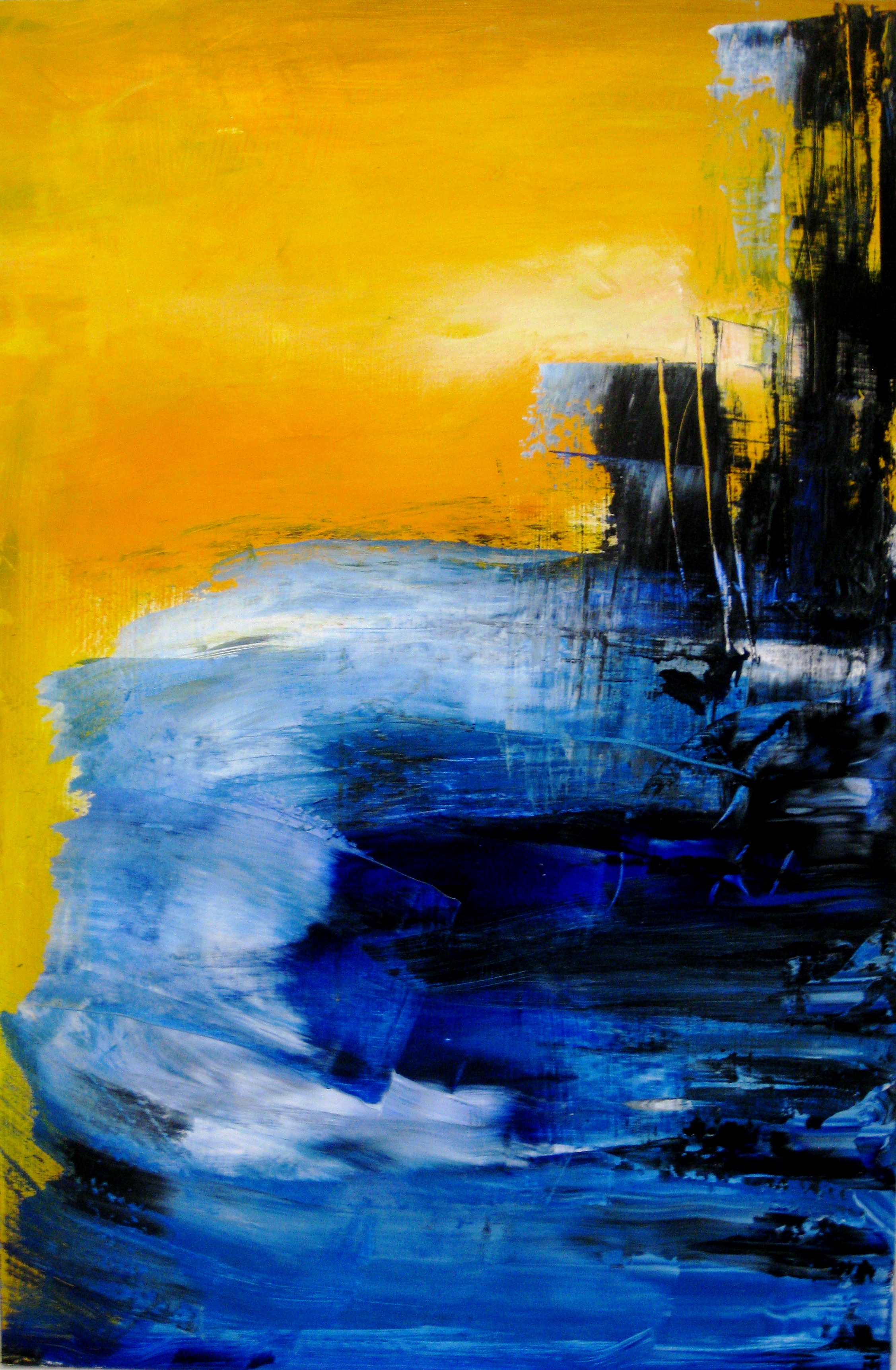 2253x3444 Blue And Yellow Thegemsculptor Foundmyself - Blue Yellow Painting