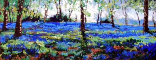 541x207 Bluebell Woodland Mallett's Palette - Bluebell Painting