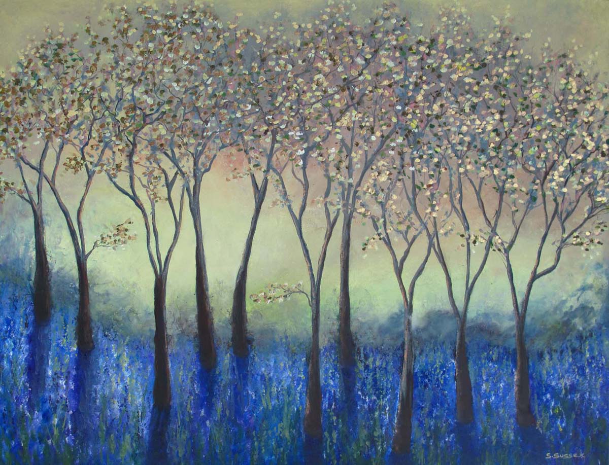 1200x917 Landscapes Gallery Serena Sussex Fine Art - Bluebell Painting