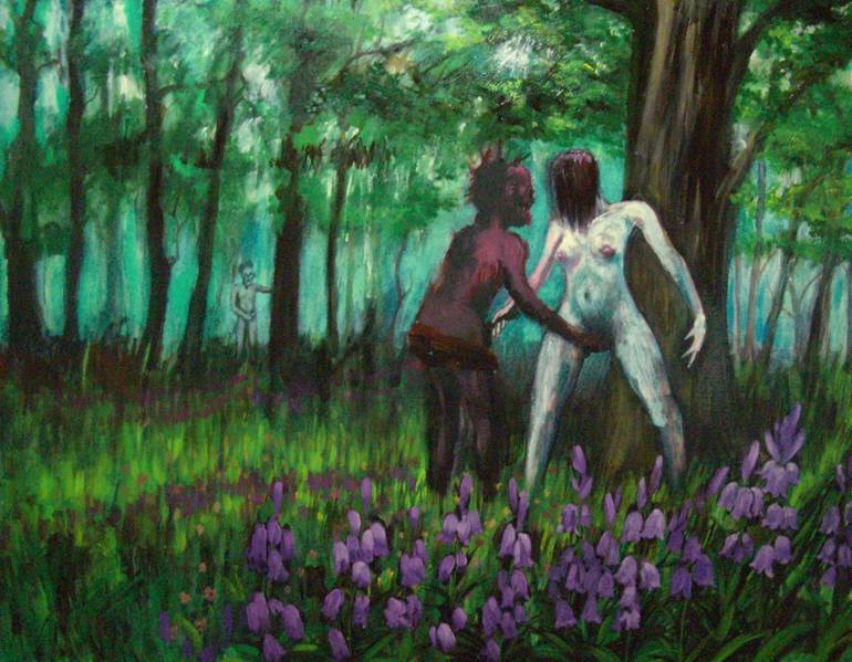 770x599 Saatchi Art Bluebell Painting By Ryo Arai - Bluebell Painting