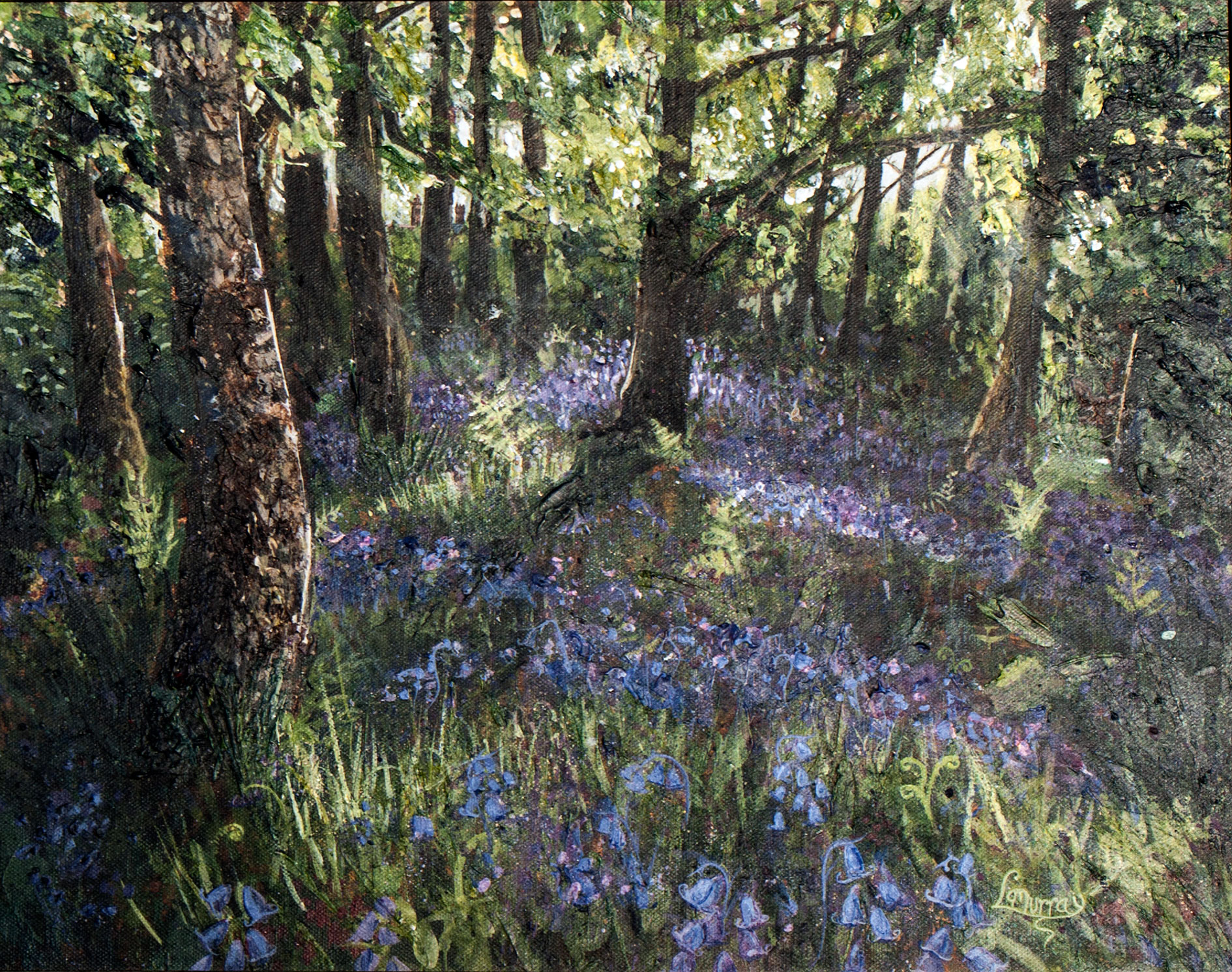 1890x1491 Bluebell Wood Painting (Sold) Laura Murray Jones Art - Bluebell Painting