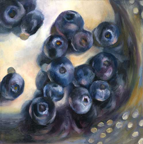 497x500 New Oil Paintings - Blueberry Painting
