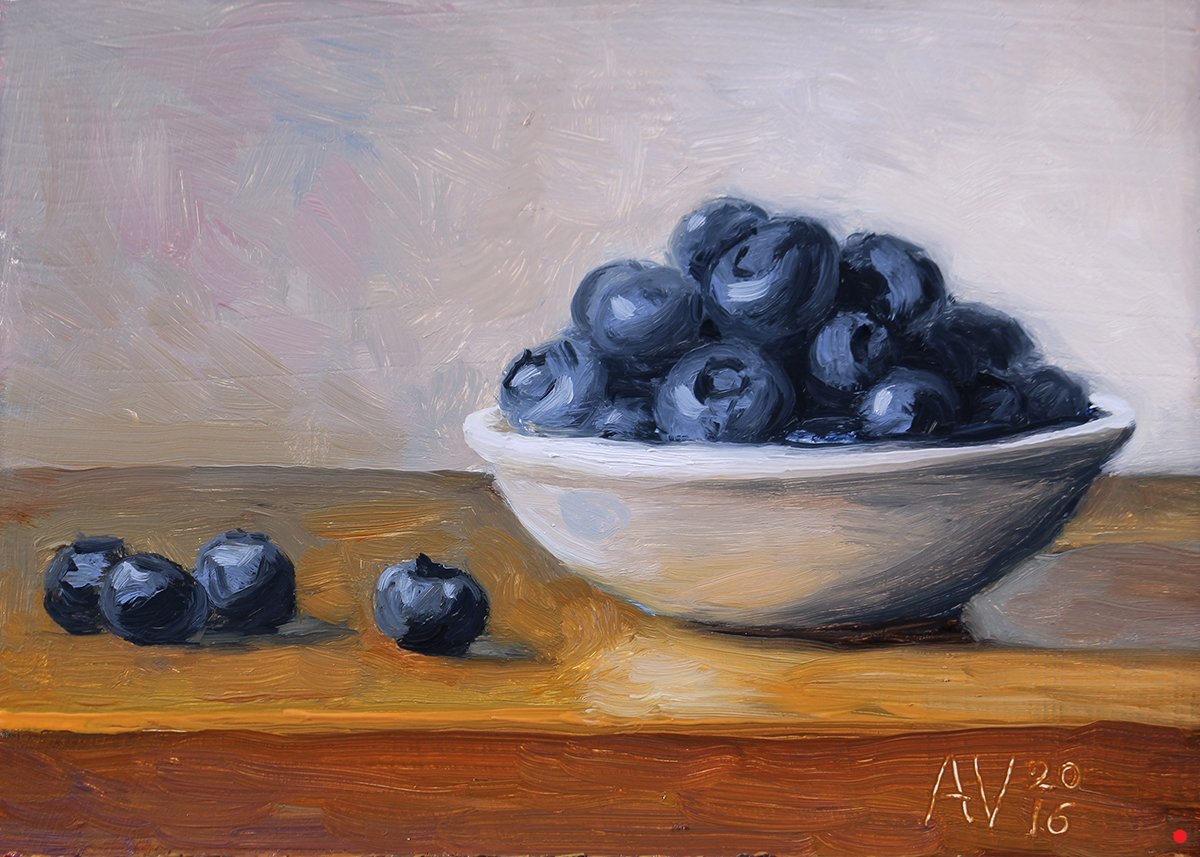1200x857 Blueberries Still Life Painting, Time Lapse Demo By Aleksey Vaynshteyn - Blueberry Painting