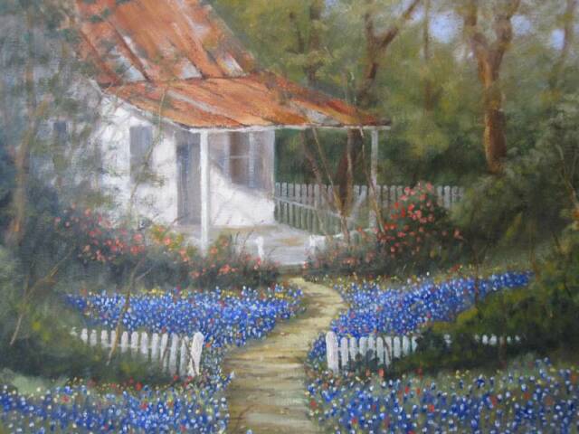 640x480 The Texas Twang Blankets Of Bluebonnets - Bluebonnet Oil Painting