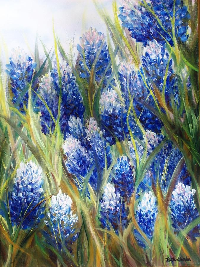 675x900 Bluebonnets Painting - Bluebonnet Painting