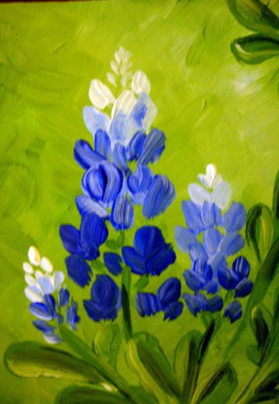 400x579 Kids Bluebonnet Painting - Bluebonnet Painting