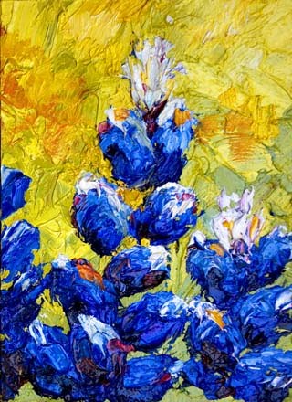 320x440 Niki Gulley Bluebonnet Painting By Niki Gulley - Bluebonnet Painting