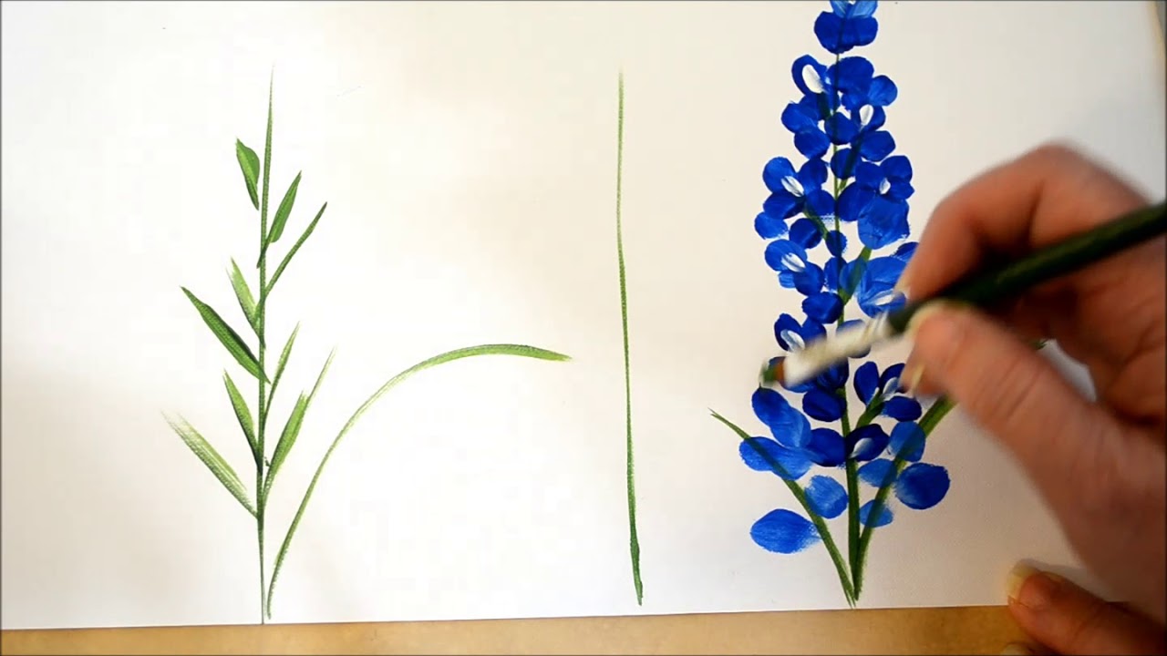 1280x720 Paint Texas Bluebonnets - Bluebonnet Painting