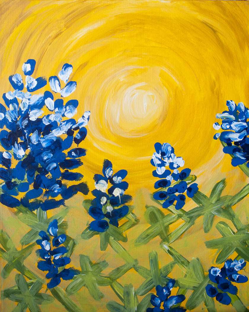 840x1052 Texas Bluebonnets - Bluebonnet Painting