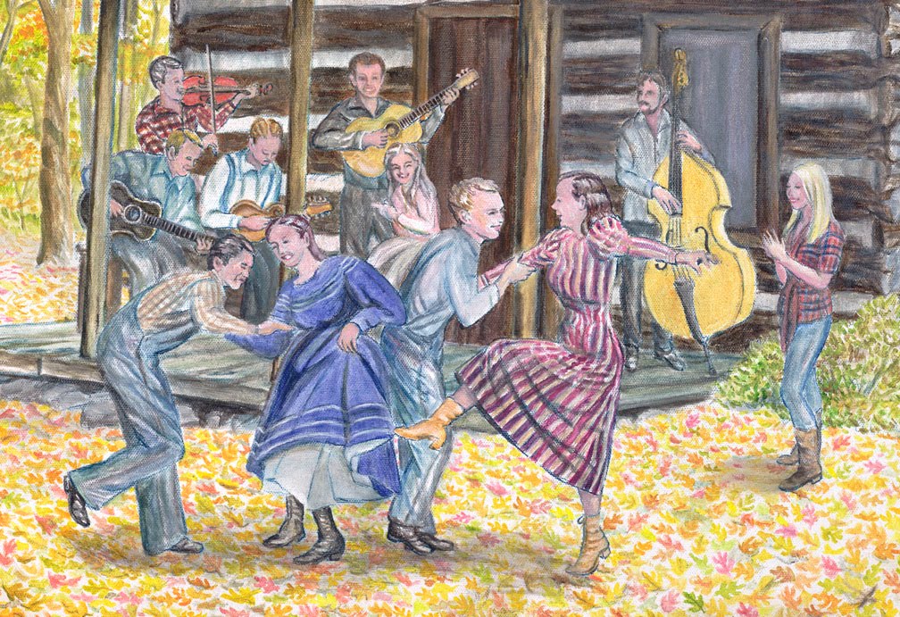 1008x691 Bluegrass Music And Artwork - Bluegrass Painting