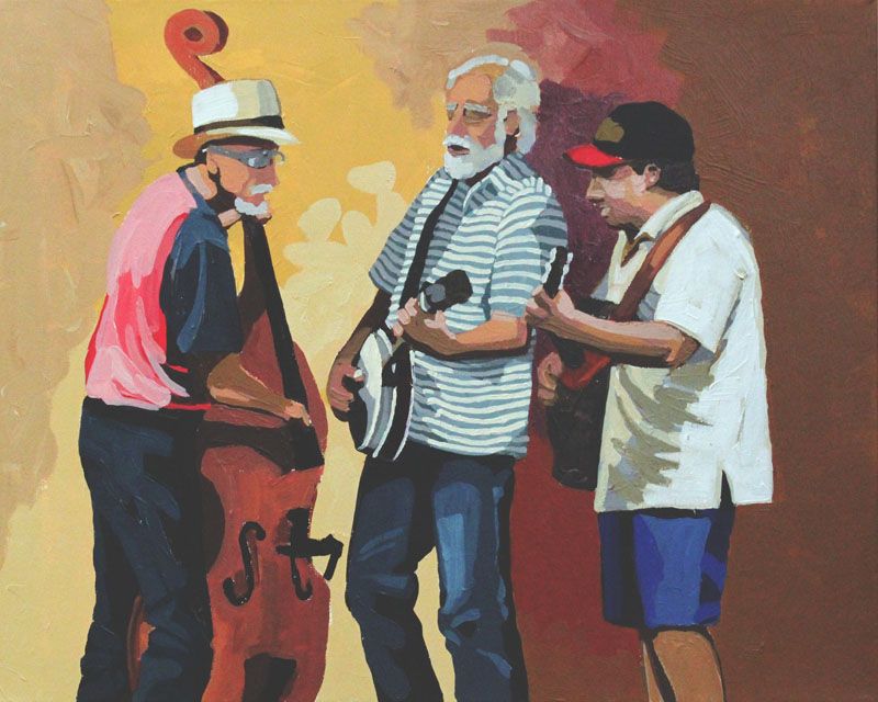 800x640 Bluegrass Band Art - Bluegrass Painting