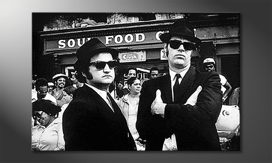 870x522 Modern Art Print Blues Brothers - Blues Brothers Painting