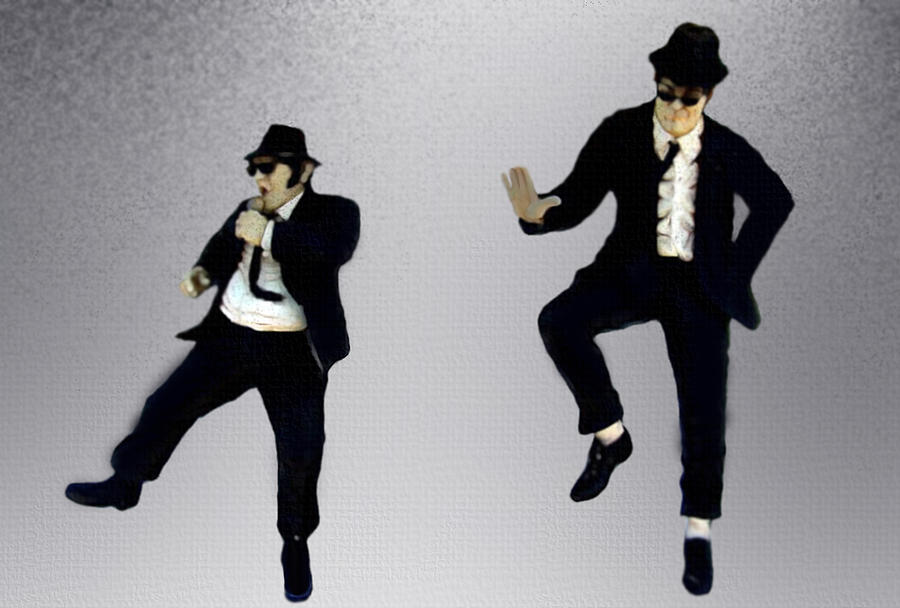 900x608 The Blues Brothers Painting By Jeff Dottavio - Blues Brothers Painting