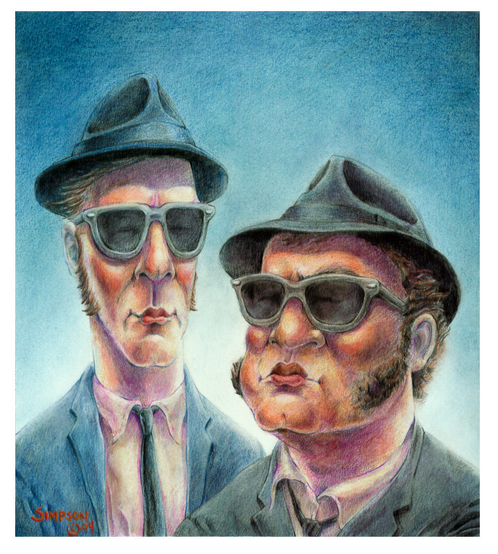 984x1093 The Blues Brothers By Rdeckard - Blues Brothers Painting