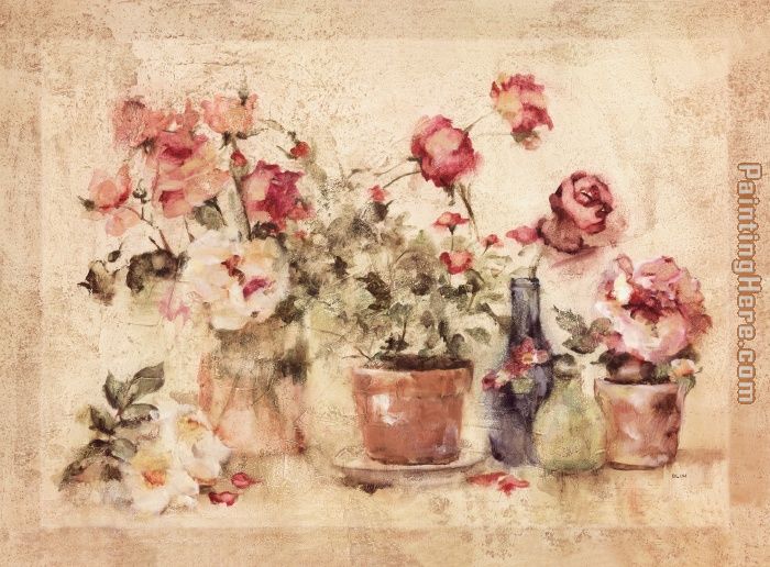 700x516 Cheri Blum Potted Roses I Painting Anysize 50% Off - Blum Painting